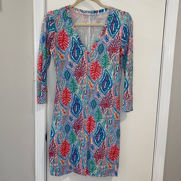 Lilly Pulitzer Christie Dress in Let Minnow Print - Picture 10 of 10